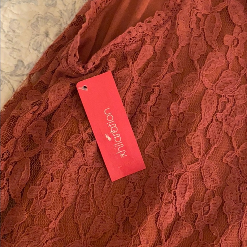 Xhilaration rust colored lace dress (NWT) - Picture 6 of 11